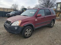 Salvage cars for sale at Laurel, MD auction: 2004 Honda CR-V EX