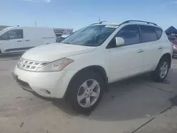 Salvage cars for sale at Grand Prairie, TX auction: 2005 Nissan Murano SL