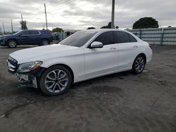 Mercedes-Benz C300 salvage cars for sale: 2017 Mercedes-Benz C300