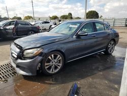 Salvage cars for sale from Copart Miami, FL: 2015 Mercedes-Benz C300