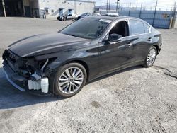 Salvage cars for sale from Copart Sun Valley, CA: 2021 Infiniti Q50 Luxe