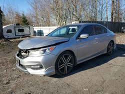 Salvage cars for sale at Portland, OR auction: 2016 Honda Accord Sport