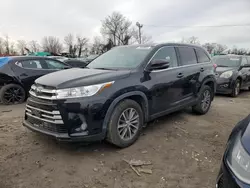 Salvage cars for sale at Baltimore, MD auction: 2019 Toyota Highlander SE