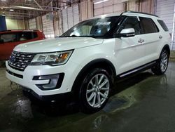 Salvage cars for sale at Woodhaven, MI auction: 2017 Ford Explorer Limited