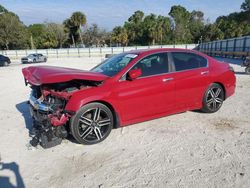 Vehiculos salvage en venta de Copart Fort Pierce, FL: 2017 Honda Accord Sport