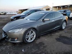 Salvage cars for sale at Brighton, CO auction: 2015 Tesla Model S