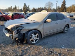 Salvage cars for sale at Graham, WA auction: 2005 Honda Accord Hybrid