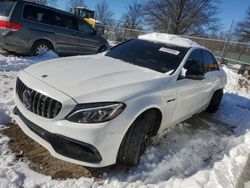 Mercedes-Benz c-Class salvage cars for sale: 2018 Mercedes-Benz C 63 AMG-S