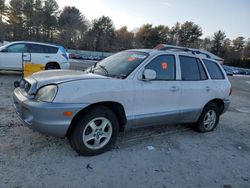 Salvage cars for sale at Mendon, MA auction: 2004 Hyundai Santa FE GL