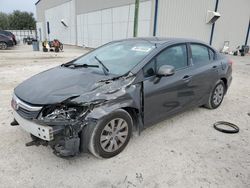 Salvage cars for sale at Apopka, FL auction: 2012 Honda Civic LX