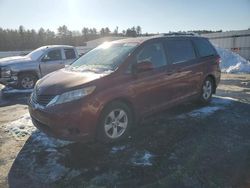 Salvage cars for sale at Windham, ME auction: 2011 Toyota Sienna LE