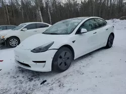 Salvage cars for sale at Cookstown, ON auction: 2022 Tesla Model 3