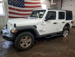 Salvage cars for sale at Lyman, ME auction: 2018 Jeep Wrangler Unlimited Sport