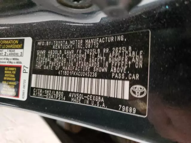 2012 Toyota Camry Hybrid