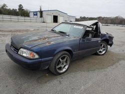 Salvage cars for sale at Savannah, GA auction: 1993 Ford Mustang LX