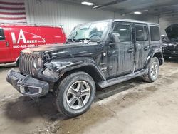 Salvage cars for sale at Franklin, WI auction: 2019 Jeep Wrangler Unlimited Sahara