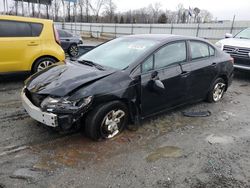 Salvage cars for sale at Spartanburg, SC auction: 2013 Honda Civic LX