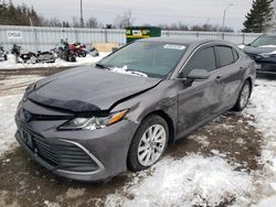 Salvage cars for sale from Copart Ontario Auction, ON: 2021 Toyota Camry LE