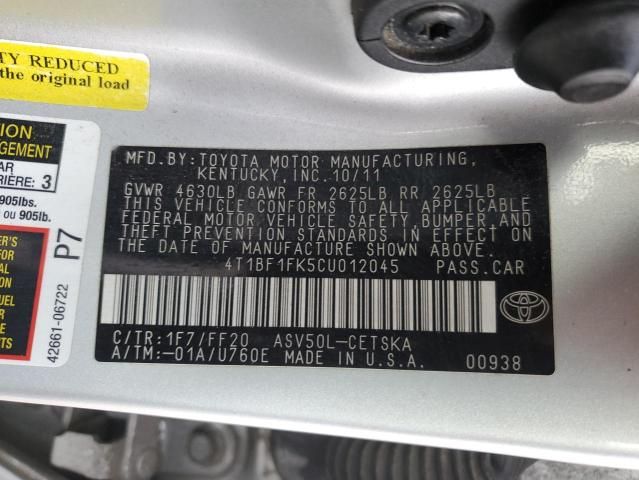 2012 Toyota Camry Base