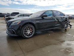 Mercedes-Benz s-Class salvage cars for sale: 2018 Mercedes-Benz S 63 AMG 4matic