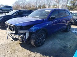 Salvage cars for sale at North Billerica, MA auction: 2022 Acura MDX A-Spec