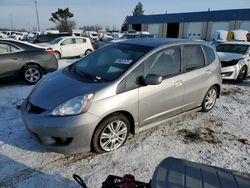 Salvage cars for sale at Woodhaven, MI auction: 2010 Honda FIT Sport