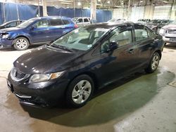 Salvage cars for sale at Woodhaven, MI auction: 2013 Honda Civic LX