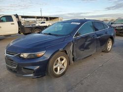 Salvage cars for sale at Grand Prairie, TX auction: 2017 Chevrolet Malibu LS