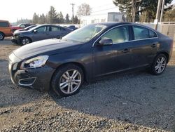 Vehiculos salvage en venta de Copart Graham, WA: 2013 Volvo S60 T5