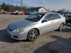 Salvage cars for sale at York Haven, PA auction: 2006 Honda Accord EX