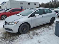 Salvage cars for sale at Cookstown, ON auction: 2015 Honda Civic LX