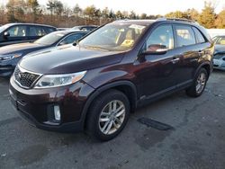 Salvage cars for sale at Exeter, RI auction: 2015 KIA Sorento LX