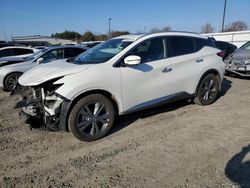 Salvage cars for sale at Sacramento, CA auction: 2020 Nissan Murano Platinum