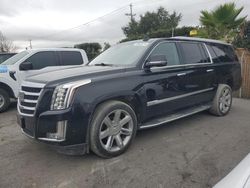 Salvage cars for sale at San Martin, CA auction: 2018 Cadillac Escalade ESV Luxury