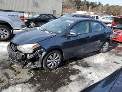 Salvage cars for sale at Exeter, RI auction: 2015 Toyota Corolla L