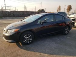 Salvage cars for sale at Wilmington, CA auction: 2012 Honda Civic LX