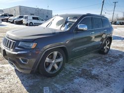 Salvage cars for sale at Chicago Heights, IL auction: 2014 Jeep Grand Cherokee Overland