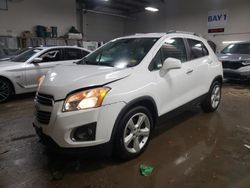 Salvage cars for sale at Elgin, IL auction: 2015 Chevrolet Trax LTZ