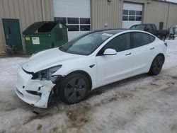 Salvage cars for sale at Angola, NY auction: 2021 Tesla Model 3