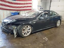 Salvage cars for sale at Lyman, ME auction: 2015 Tesla Model S 85D