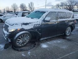 Salvage cars for sale at Moraine, OH auction: 2016 Infiniti QX80