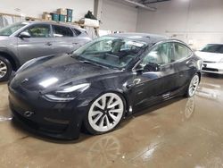 Salvage cars for sale at Elgin, IL auction: 2022 Tesla Model 3