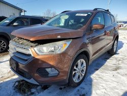 Salvage cars for sale at Pekin, IL auction: 2017 Ford Escape SE