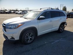 Salvage cars for sale at Rancho Cucamonga, CA auction: 2016 Toyota Highlander XLE