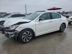 Salvage cars for sale at Grand Prairie, TX auction: 2017 Honda Accord EXL