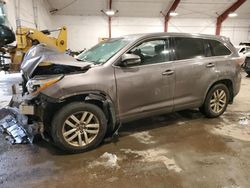 Salvage cars for sale at Center Rutland, VT auction: 2016 Toyota Highlander LE