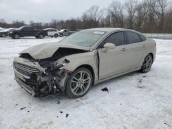 Salvage cars for sale at Ellwood City, PA auction: 2015 Ford Fusion Titanium