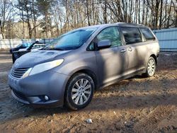 Salvage cars for sale at Austell, GA auction: 2012 Toyota Sienna XLE