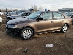 Salvage cars for sale at Chicago Heights, IL auction: 2012 Volkswagen Jetta Base