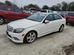 Salvage cars for sale from Copart Ocala, FL: 2011 Mercedes-Benz C 300 4matic